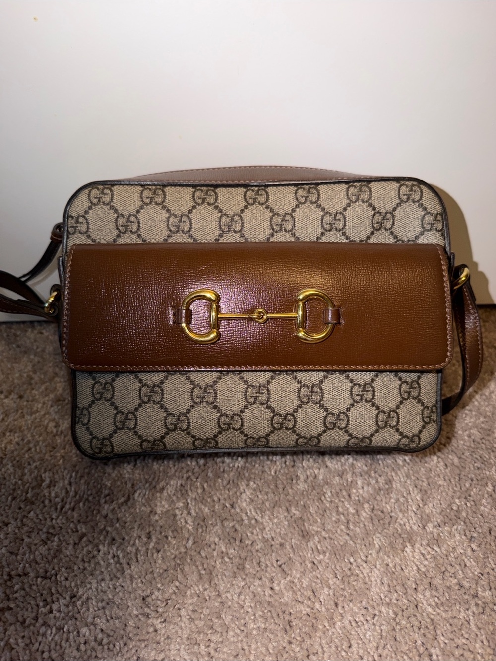 Gucci GG Supreme Horsebit 1955 in brown - Picture 5 of 14